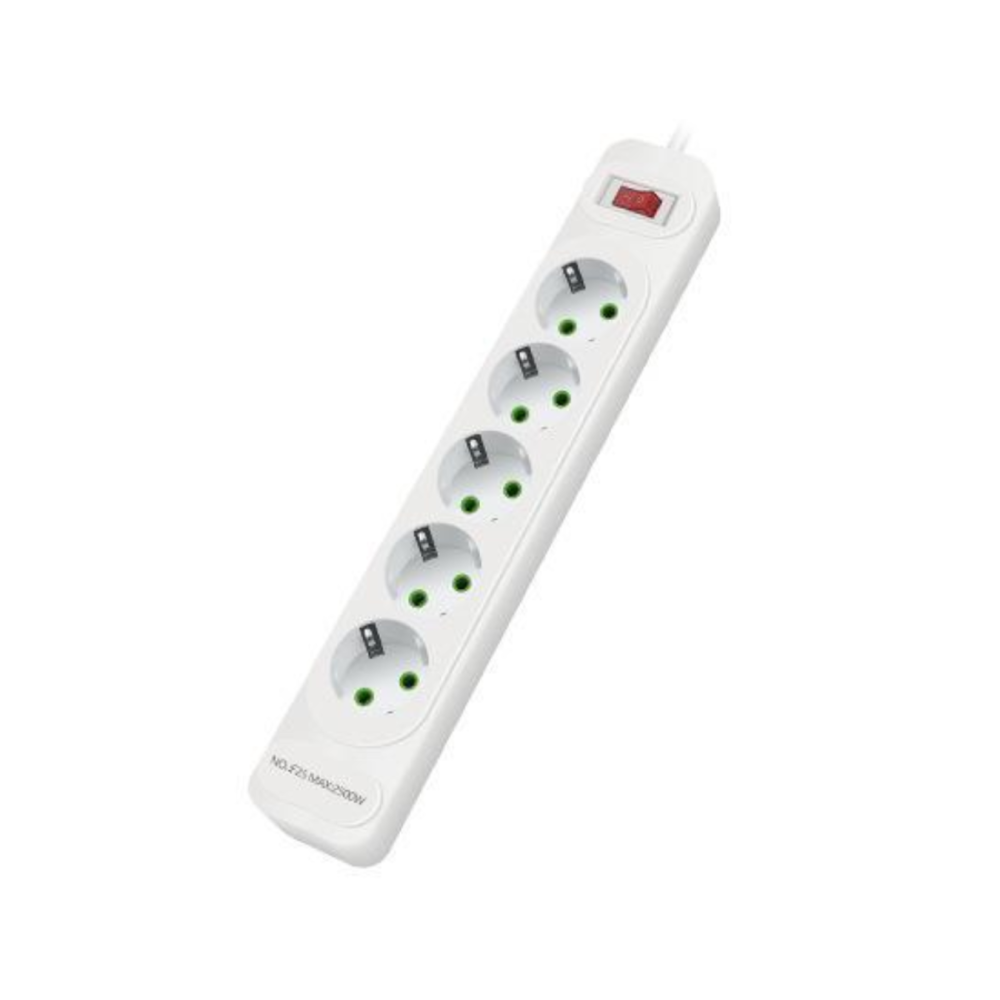 Multiprises INCOALUXE - 5 prises - 2M (Blanc) - LCDP