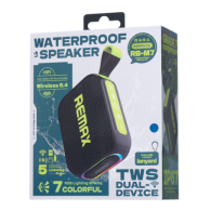 Enceinte Bluetooth REMAX RB-M7 RGB - 10W - IP67 - Noir - LCDP