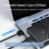 2.5 - 25PW1-C3 ORICO pour HDD/SSD - USB-C - LCDP