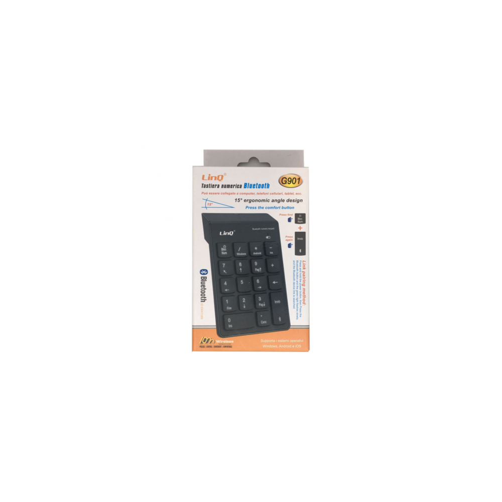 Pavé Numérique Bluetooth Numeric Keypad LinQ G901 - LCDP Pavé Numérique Bluetooth Numeric Keypad LinQ G901 - LCDP