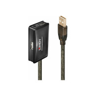Rallonge USB 2.0 Lindy avec Hub - 10m M/F (Gris) - 42635 - 1FO