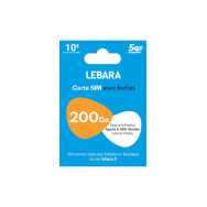 LEBARA - Carte SIM avec forfait 200Go 5G