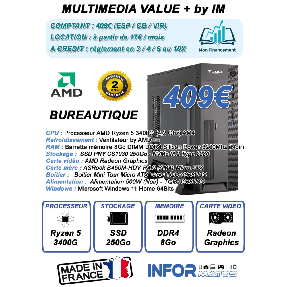 Ordinateur Multimédia Value + by InforMatos