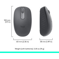Souris sans fil Bluetooth Logitech M196 (Noir) - 910-007459 - 1FO