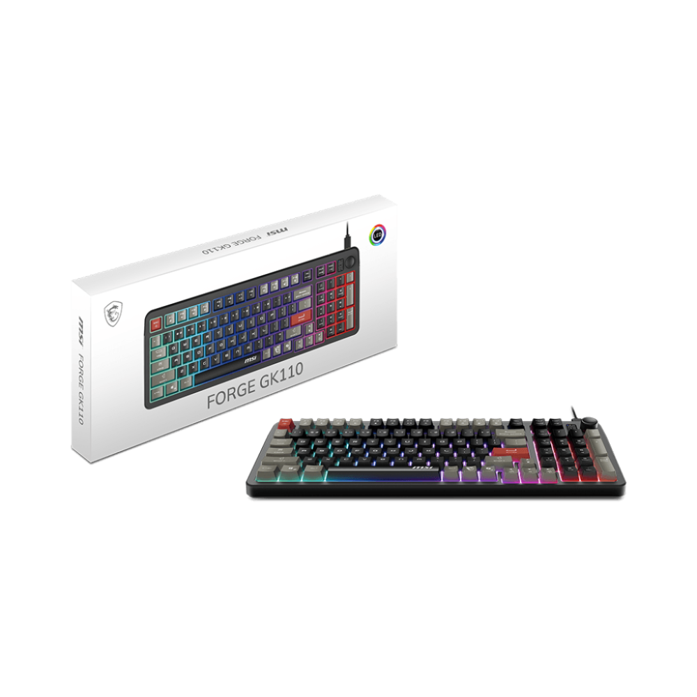 Clavier Gamer MSI Forge GK110 RGB (Noir) - FORGE GK110 FR - 1FO