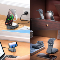 Station de Charge sans Fil Yesido DS26 4 en 1 Noir - MOB