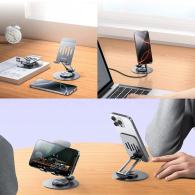 Support pour Smartphone Yesido C299 Rotatif Gris - MOB