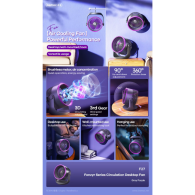 Ventilateur De Bureau A Circulation D'air REMAX Fonzyr Series F27 - Gris Violet - LCDP