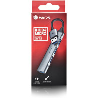 Hub USB 3.2 NGS iHub4 Micro- 4 ports (Gris) - IHUB4MICRO - 1FO