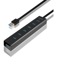 Hub USB 3.0 alimenté Axagon HUE-SA7BP - 7 ports (Noir) - HUE-SA7BP - 1FO