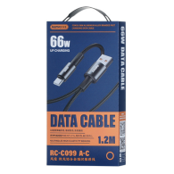 1.2m - Câble USB / USB-C en Alliage d'aluminium Tressé avec Charge Rapide 66W REMAX Série Fonsu RC-C099 - Noir - LCDP