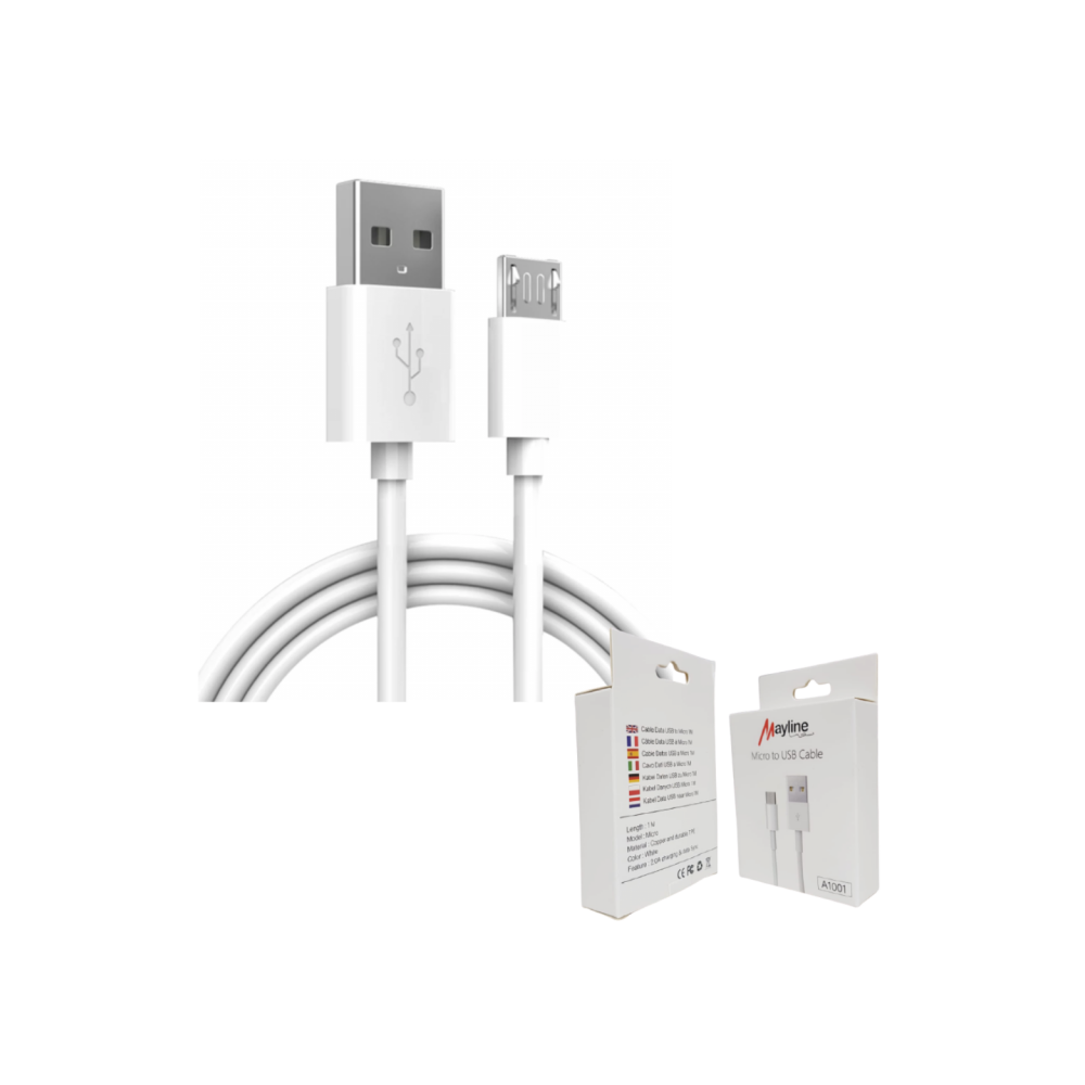 1m - Câble USB vers Micro 20W (Mayline) - LCD-P