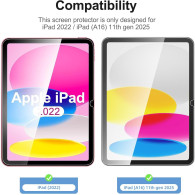 Verre trempé pour iPad 11 (A16) et iPad 10 (pose incluse) - ZON