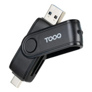 Lecteur de Cartes externe USB-A/C 3.0 TooQ TQR-3003B (Noir) - TQR-3003B - 1FO