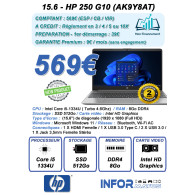 15.6 - HP 250 G10 (AK9Y8AT) - 1FO