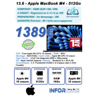 Apple MacBook Air M4 13 pouces Minuit 16Go/512 Go - ZON