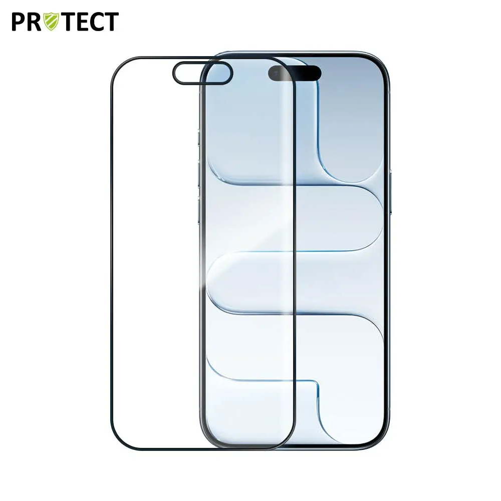 Verre Trempé Intégral PROTECT pour Apple iPhone 15 Pro Max Noir (pose comprise) - MOB