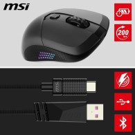 MSI Versa 300 ELITE Wireless Gaming - Noir - 1FO