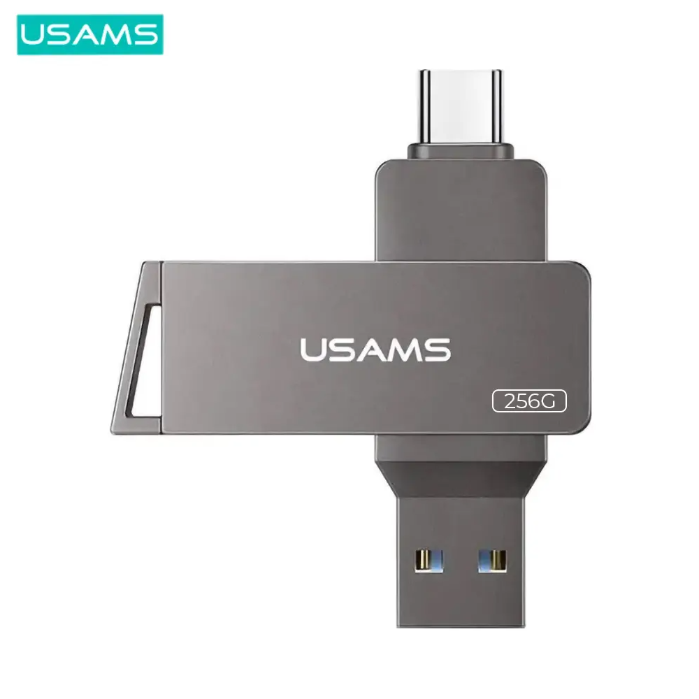 256Go - Clé USB Usams USB-C + USB 3.0 - US-ZB202 - Noir - MOB