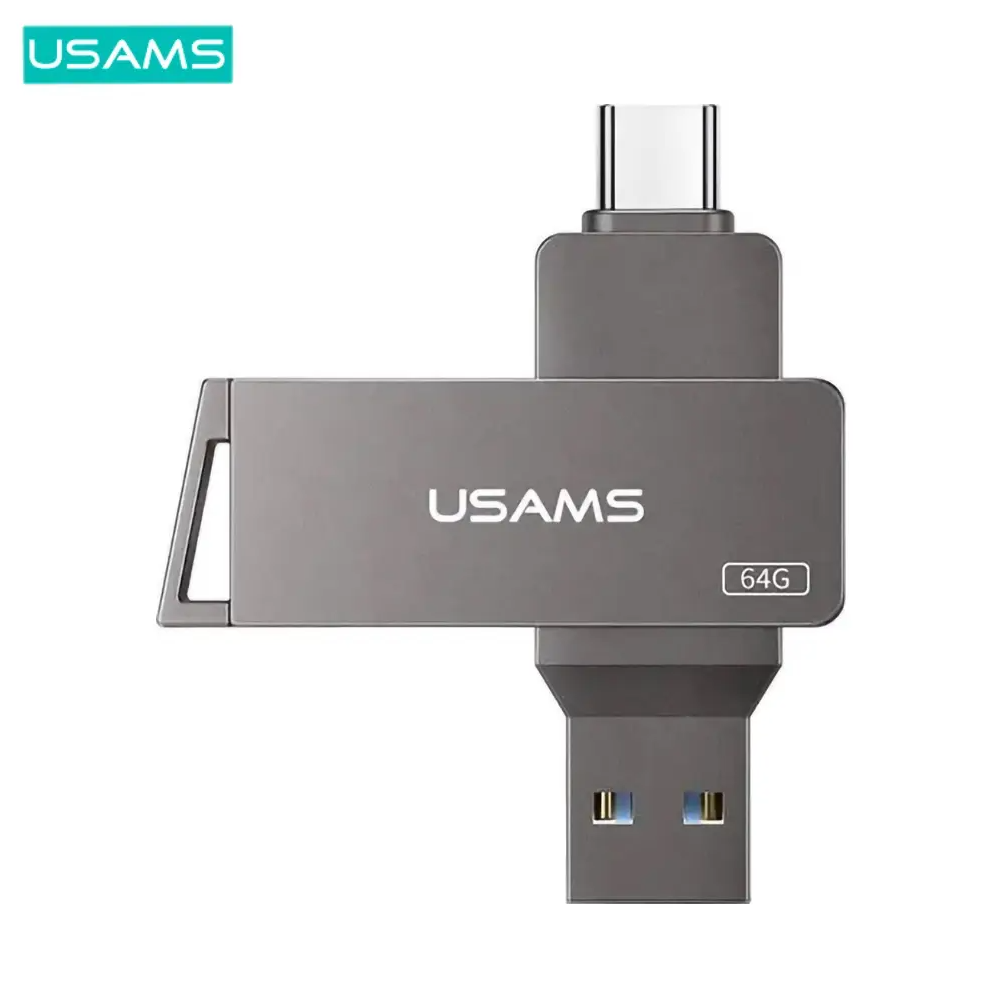 64Go - Clé USB Usams USB-C + USB 3.0 - US-ZB200 - Noir - MOB
