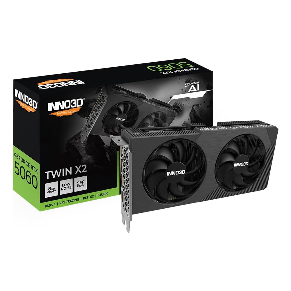 Carte Graphique Inno3D GeForce RTX 5060 Twin X2 - N50602-08D7-195071N - 1FO