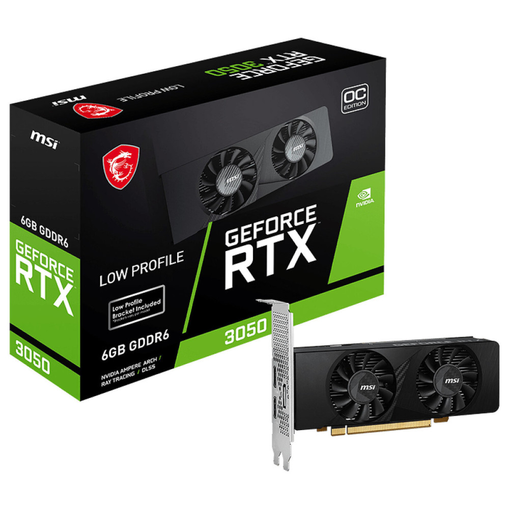Carte Graphique Nvidia MSI GeForce RTX 3050 OC 6Go Low Profile - V812-023R - 1FO