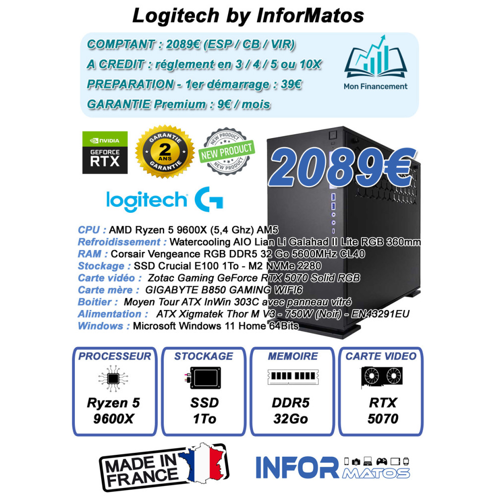 Ordinateur Gamer Logitech by InforMatos