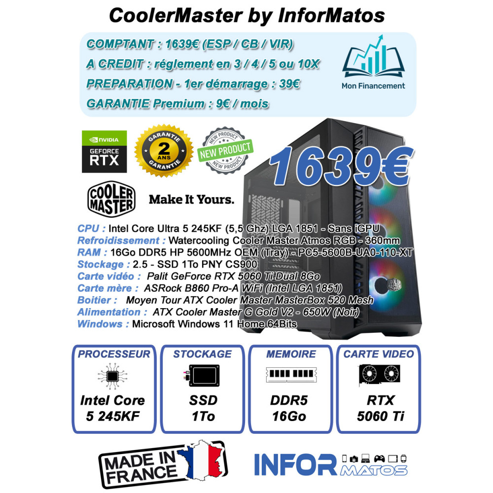 Ordinateur Gamer CoolerMaster by InforMatos