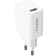 Chargeur Secteur USB FAIRPLAY 12W Charge Rapide Blanc - UTO