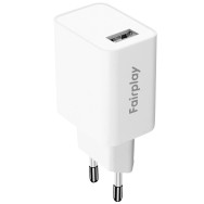 Chargeur Secteur USB FAIRPLAY 12W Charge Rapide Blanc - UTO