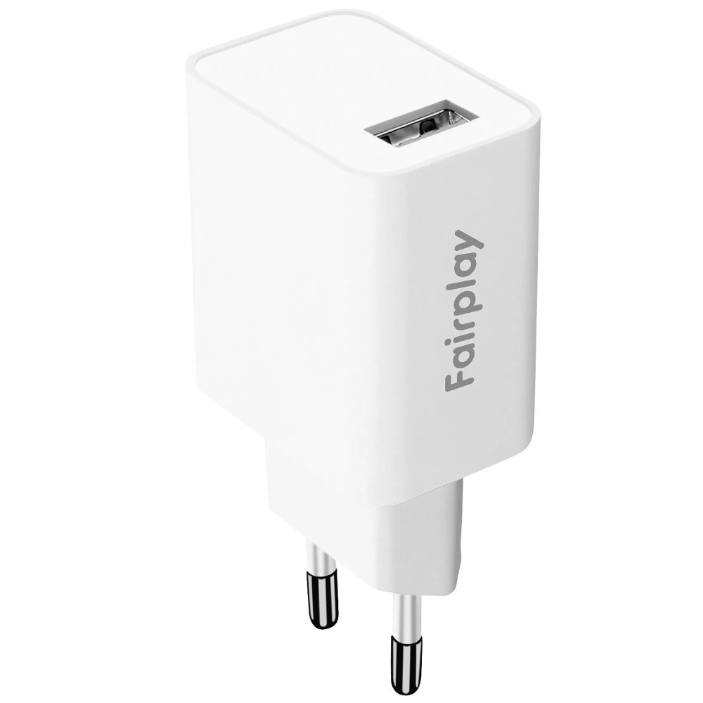 Chargeur Secteur USB FAIRPLAY 12W Charge Rapide Blanc - UTO