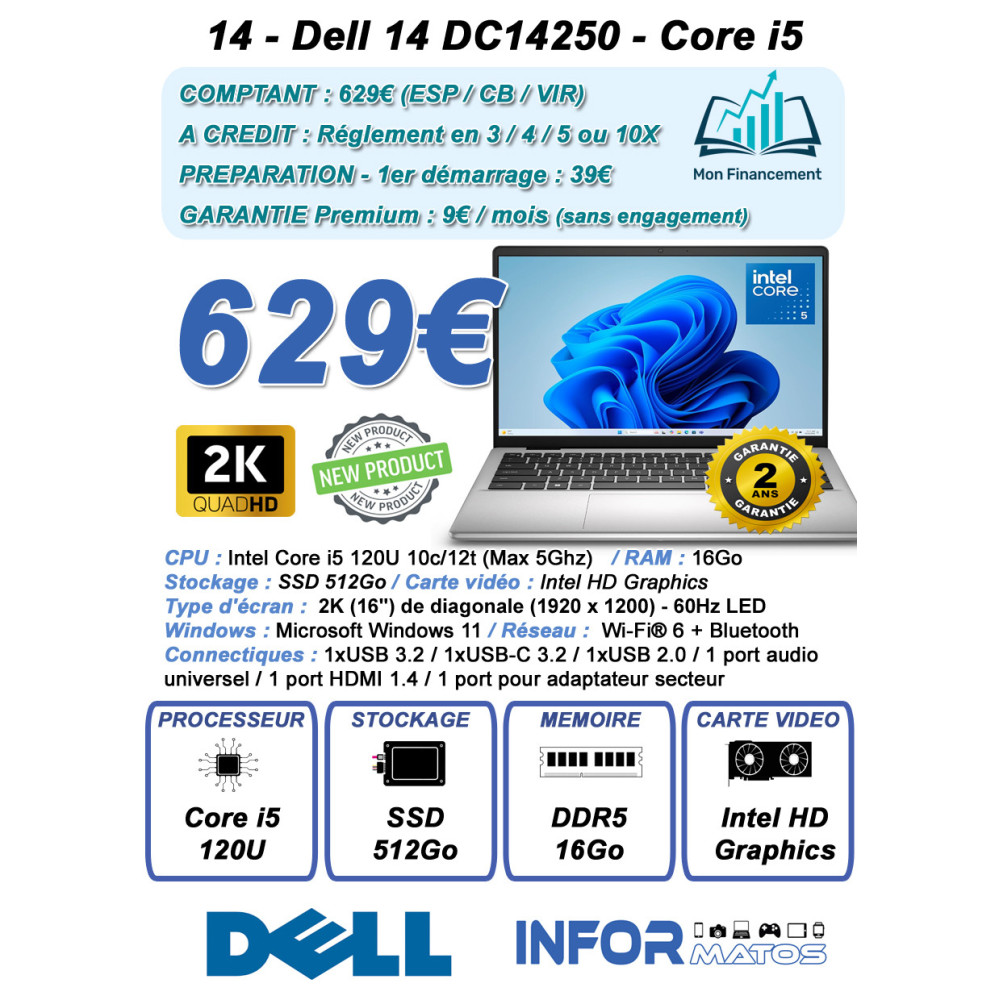 14 - DELL 14 DC14250 (core i5) - ZON