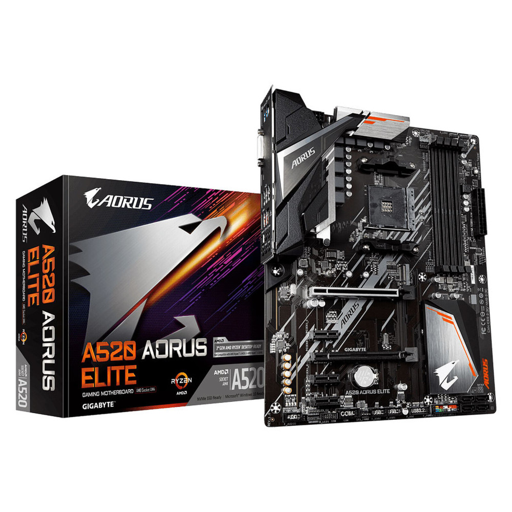 AM4 - Carte Mère Gigabyte A520 Aorus Elite - A520AORUSELITE - 1FO