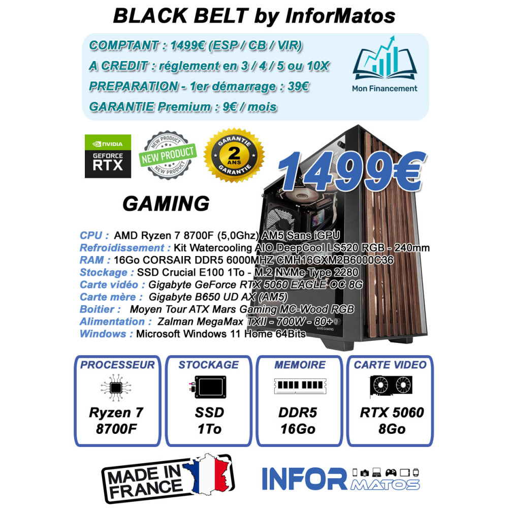 Ordinateur Gamer BLACK BELT by InforMatos