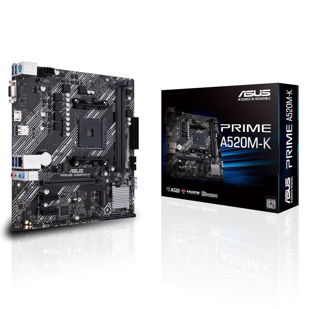 Carte Mère Asus Prime A520M-K (AM4) Micro-ATX - 90MB1500-M0EAY0 - 1FO