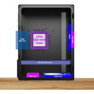 Boitier Mini Tour Micro ATX Advance Optima (Noir) + alimentation 350W - 8301B - 1FO