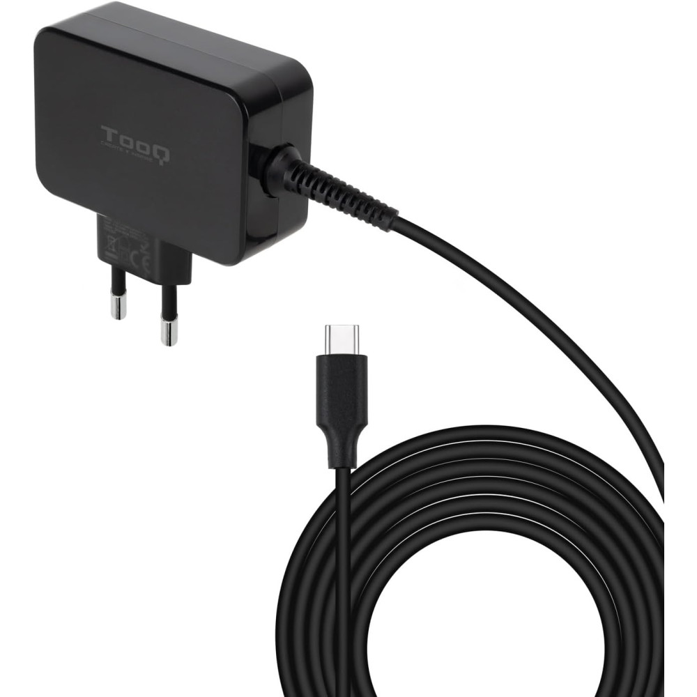 Chargeur universel TooQ 65W - USB-C (Noir) - TQLC-USBCGAN65PD-C - 1FO