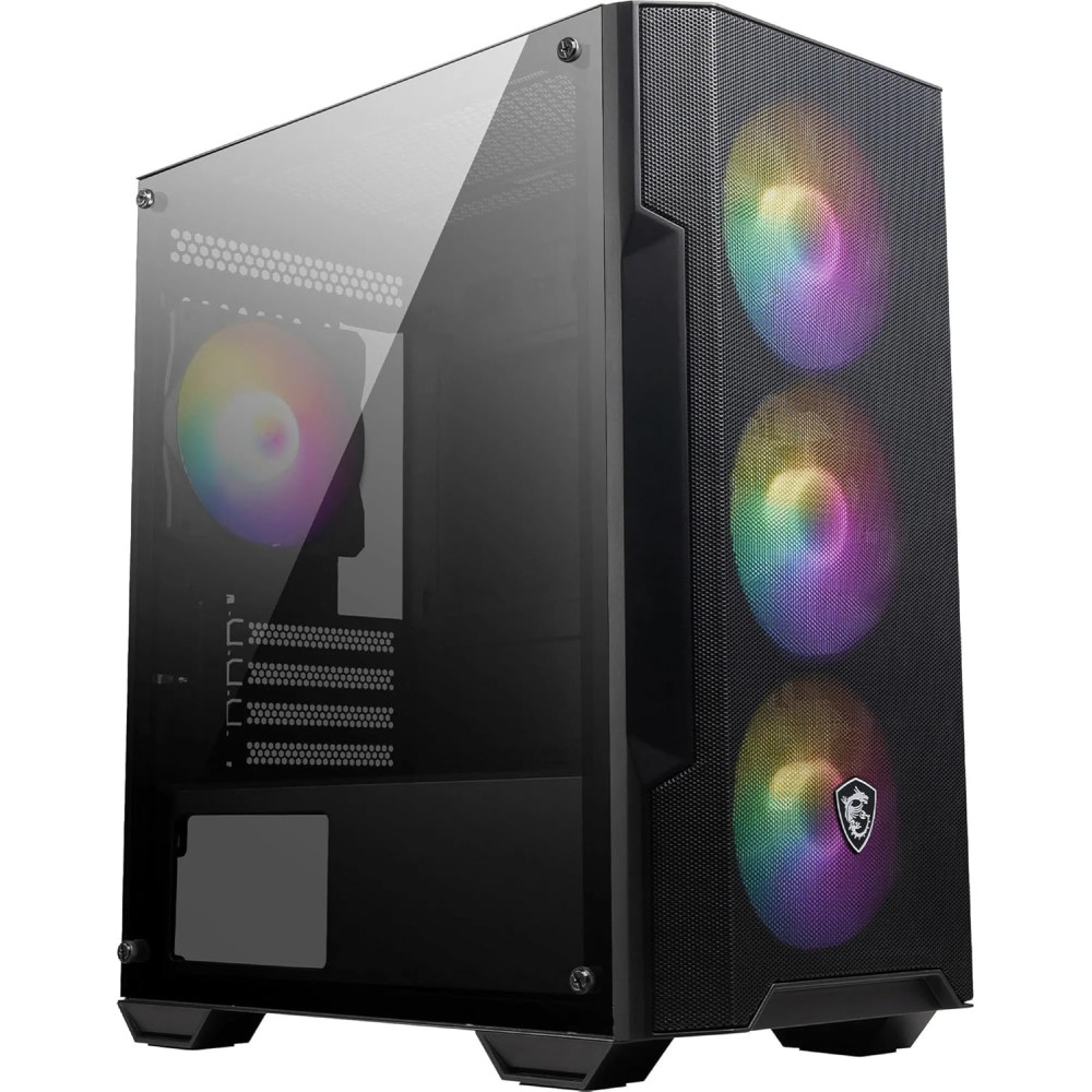Boitier Mini Tour Micro-ATX MSI Mag Forge M100A RGB avec panneau vitré (Noir) 306-7G20A21-809 - 1FO