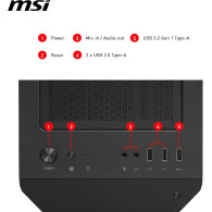 Boitier Mini Tour Micro-ATX MSI Mag Forge M100A RGB avec panneau vitré (Noir) 306-7G20A21-809 - 1FO
