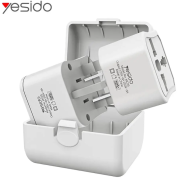 Adaptateur Secteur Universel Yesido MC25 Kit Complet Blanc - MOB