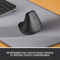 Logitech Lift (Graphite) - Souris sans fil ergonomique - ZON