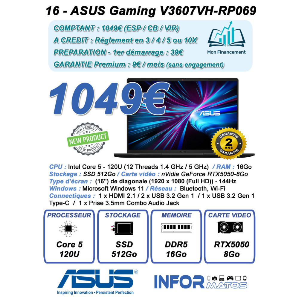 16 - ASUS Gaming V3607VH-RP069 - DIS