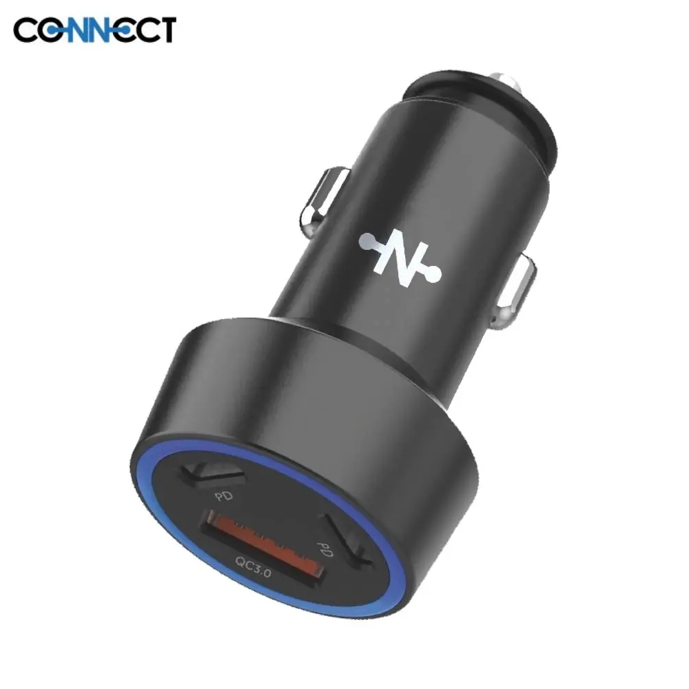 Chargeur Allume-Cigare CONNECT MC-CV58W01 58W (2x USB-C + USB) Noir - MOB