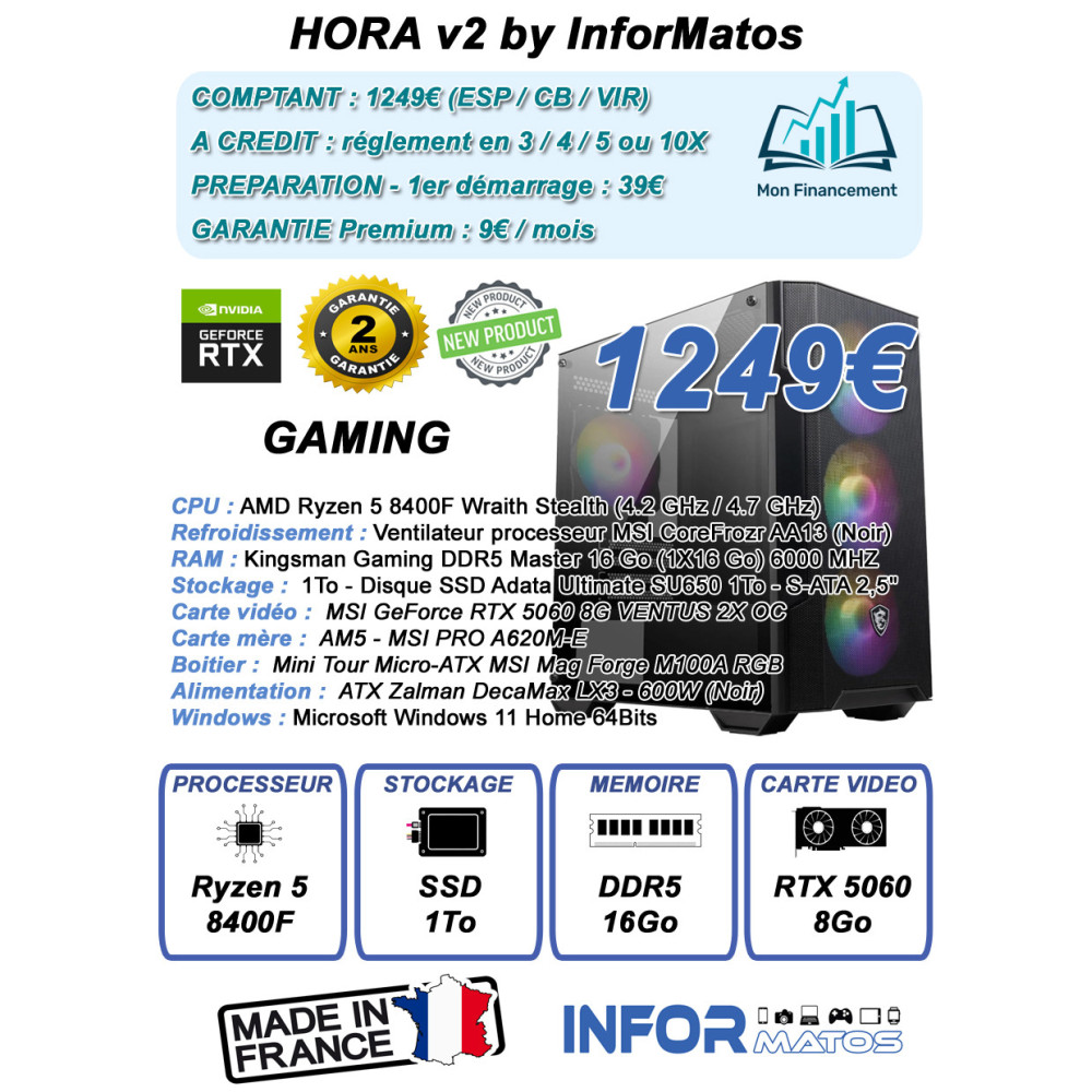 Ordinateur Gamer HORA v2 by InforMatos