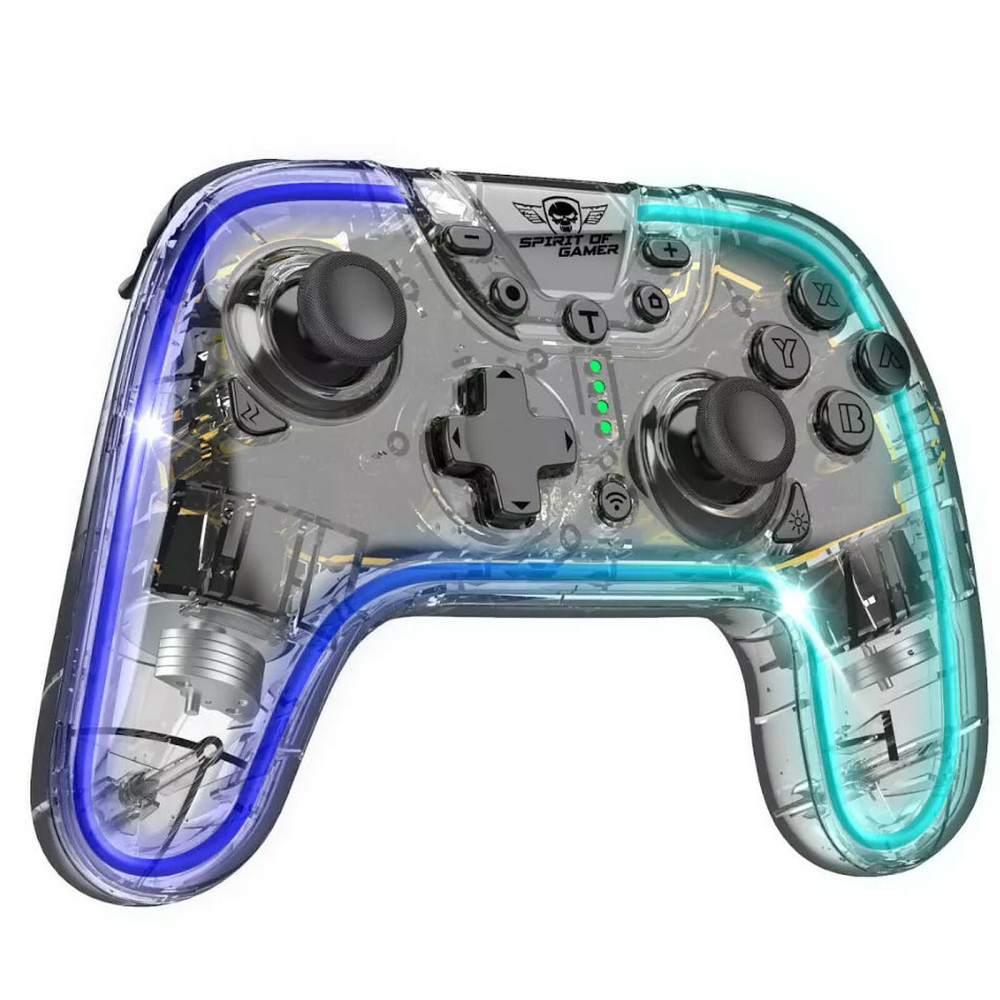 Manette de jeu sans fil Spirit Of Gamer Pulse Bluetooth RGB (Transparent) - SOG-BTGPS1 - 1FO