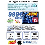 Apple MacBook Air M4 13 pouces Minuit 16Go/256 Go - ZON