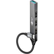Hub USB-C 3.2 Goobay Slim - 4 ports USB-A (Gris) - 74457 - 1FO