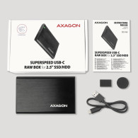 Boitier externe USB 3.2 Axagon EE25-XA6C - S-ATA 2,5" (Noir) - EE25-XA6C - 1FO