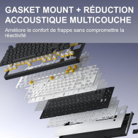 Clavier Gamer sans fil mécanique (Hator Aurum Linear) Hator Skyfall 80 Pro TKL RGB (Noir)- HTK4180EU - 1FO
