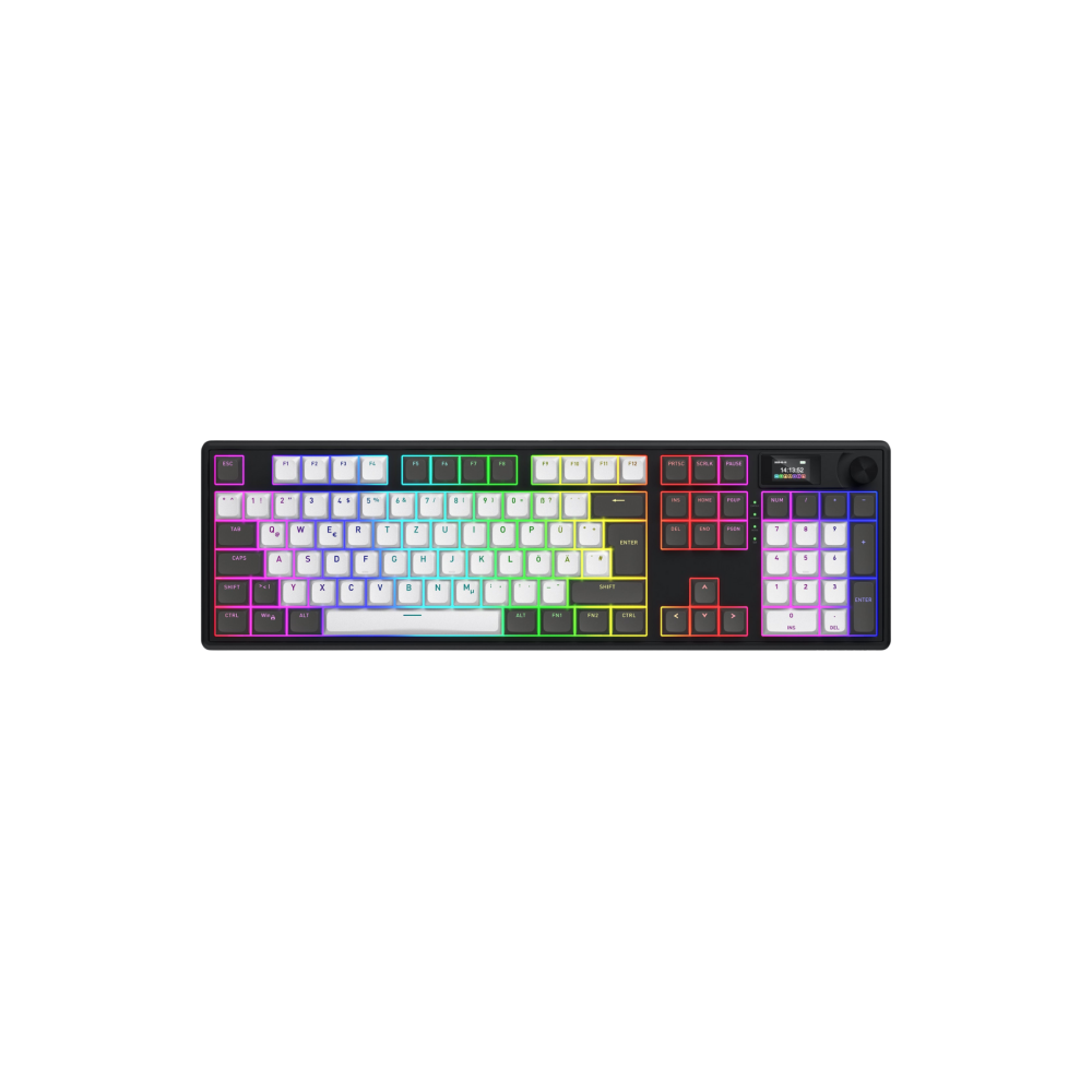Clavier Gamer sans fil mécanique (Hator Aurum Linear) Hator Skyfall 100 Pro RGB (Noir/Blanc) - HTK4100EU - 1FO